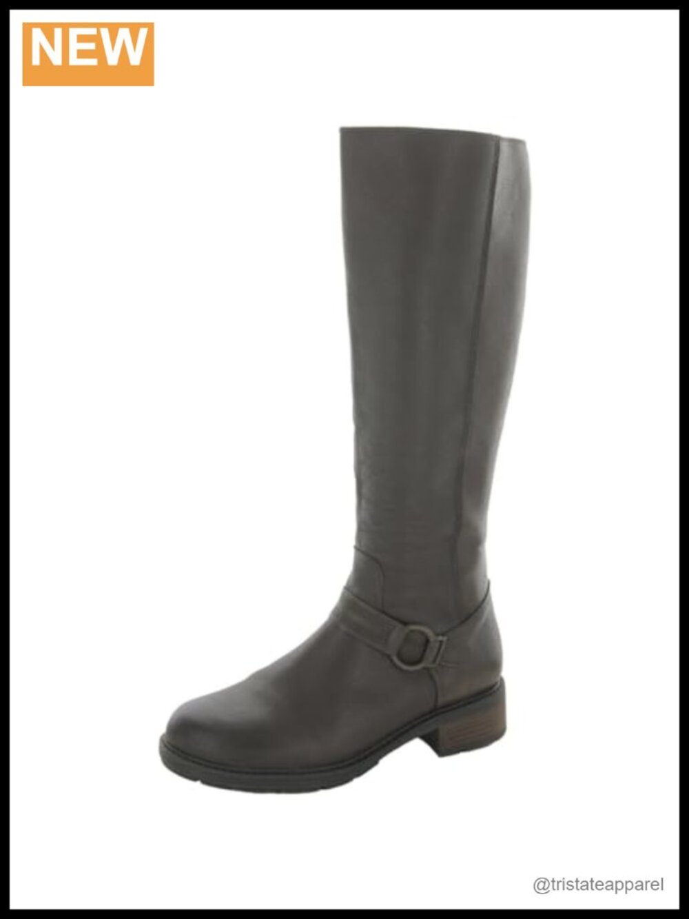 Premium Leather Knee-High Boots with Inside Zip - Women's